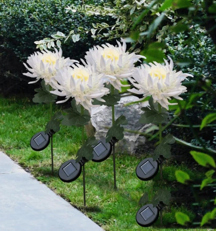 🎁Summer Hot Sale -48% OFF🎁 - SPRING ARTIFICIAL Chrysanthemum SOLAR GARDEN STAKE LED (🔥BUY 2 FREE SHIPPING🔥)